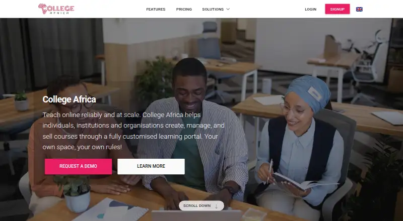 College Africa's website