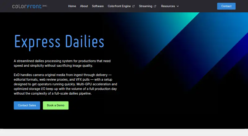 Colorfront Express Dailies's website