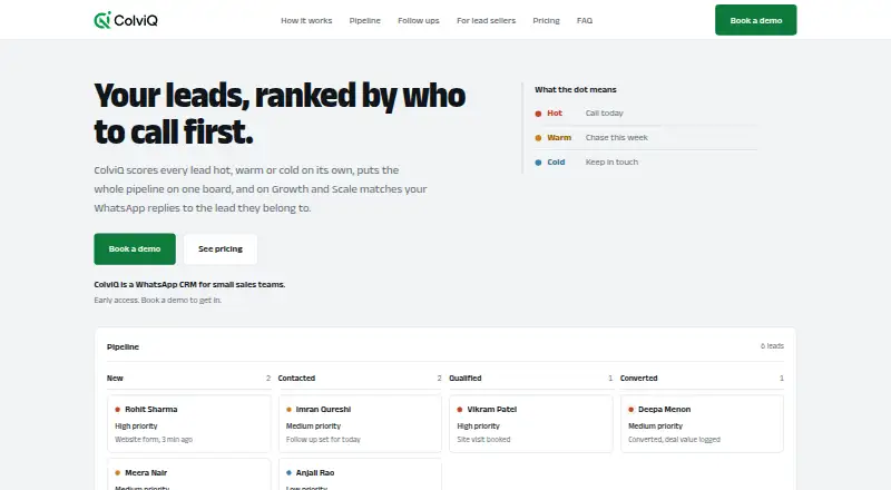 The ColviQ homepage