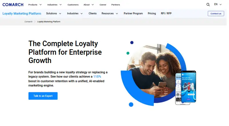 Comarch Loyalty Marketing Platform's website