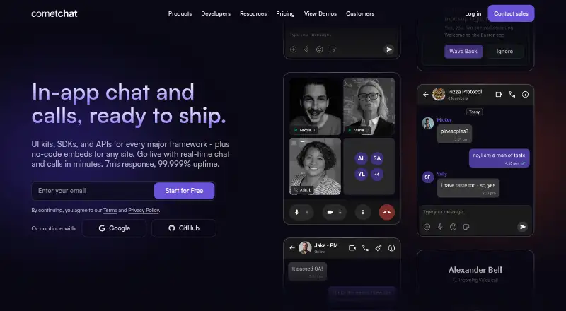 CometChat's website