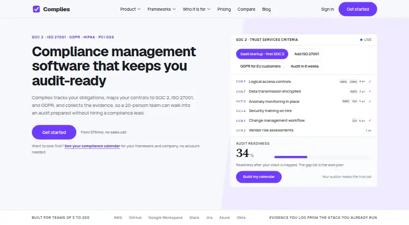 Complies's website