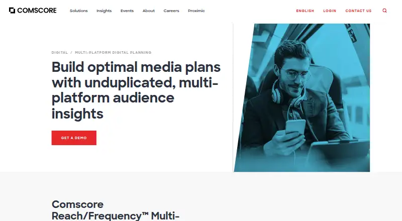 Comscore Reach/Frequency Multi-Platform's website
