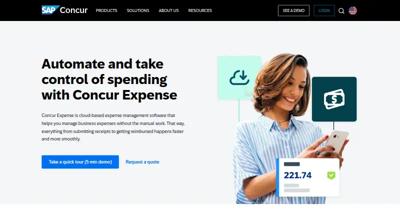 SAP Concur Expense's website