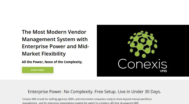 Conexis VMS's website