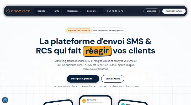 The Conexteo homepage