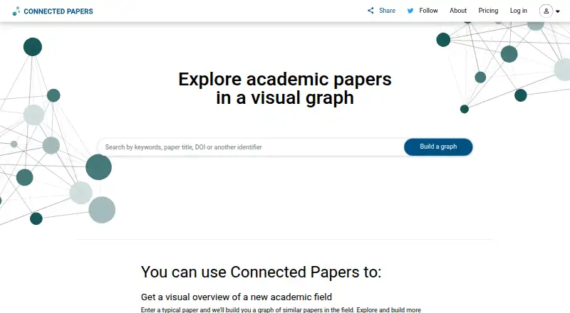 Connected Papers's website