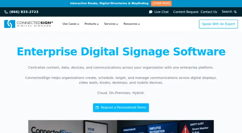 ConnectedSign's website