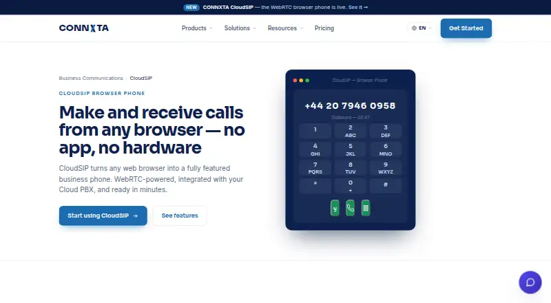 The CloudSIP homepage