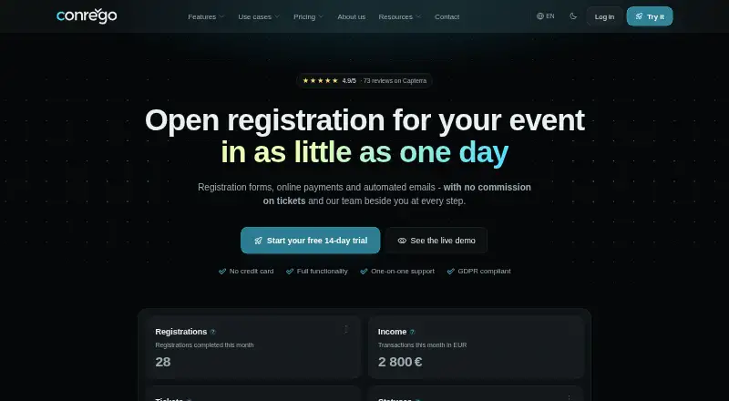 The CONREGO homepage