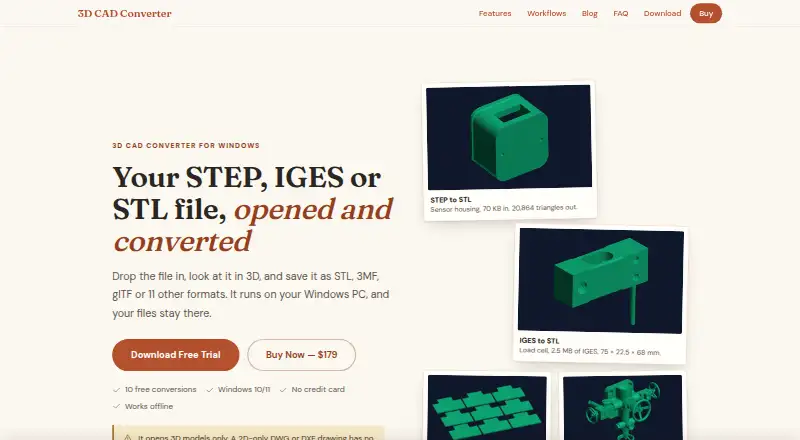 3D CAD Converter's website