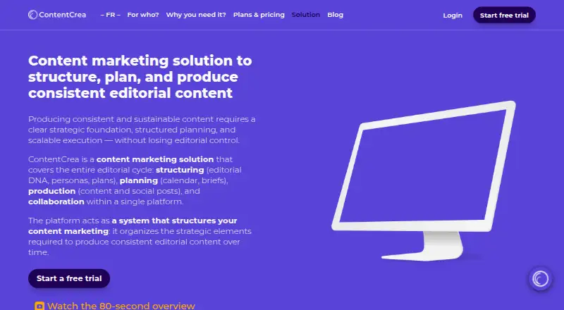 ContentCrea's website