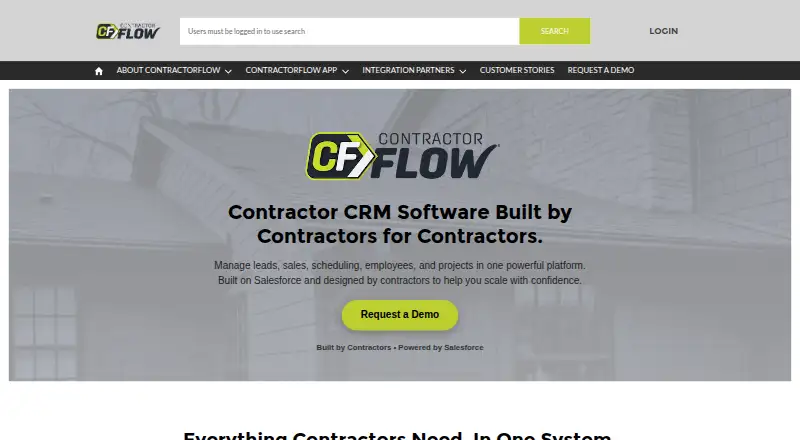 ContractorFlow's website