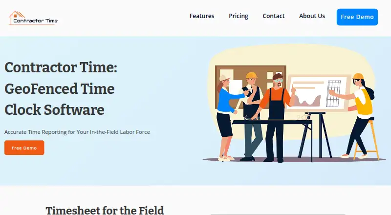 Contractor Time's website