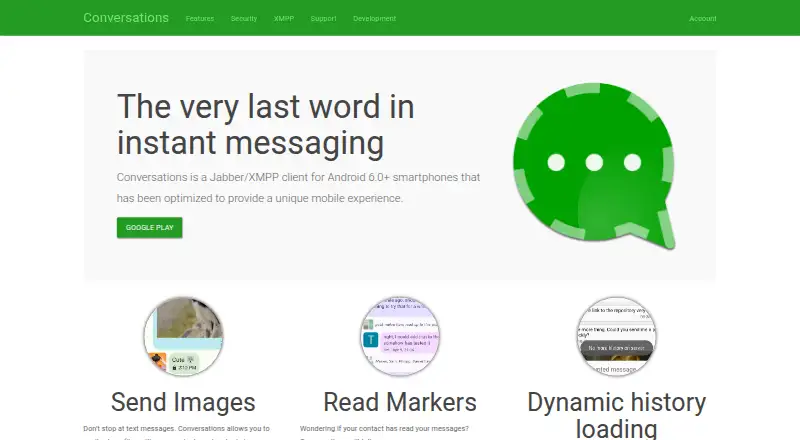 The Conversations homepage