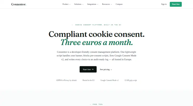 The Conzentor homepage