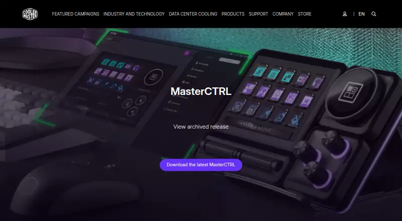 Cooler Master MasterCTRL's website