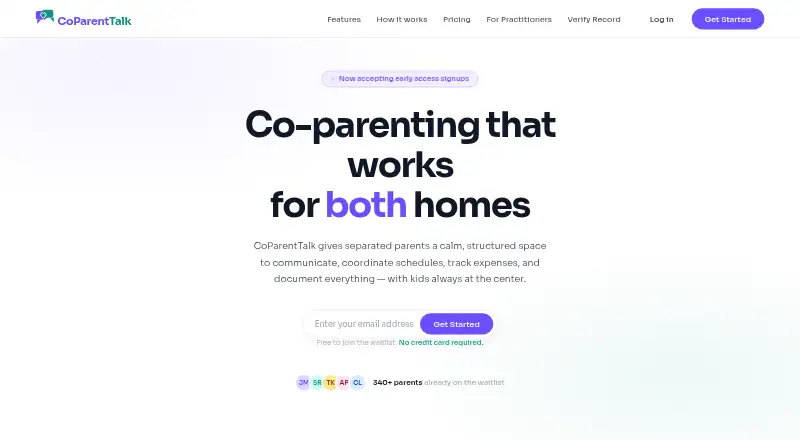 CoParentTalk's website