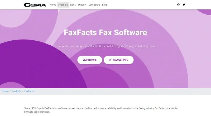 FaxFacts's website