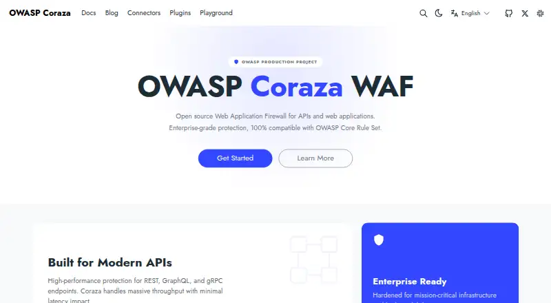 The OWASP Coraza WAF homepage