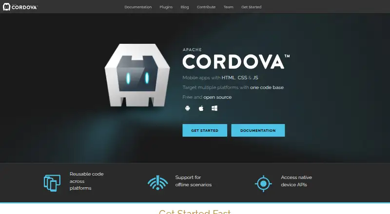 Apache Cordova's website