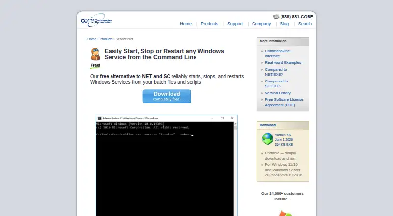 ServicePilot's website