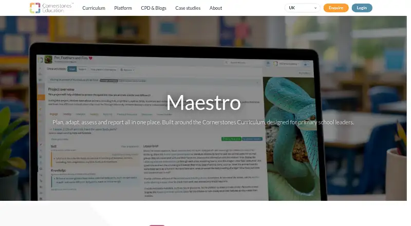 Cornerstones Maestro's website