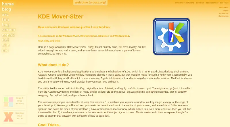 The KDE Mover-Sizer homepage