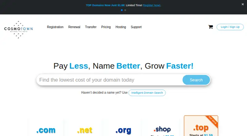 Cosmotown's website