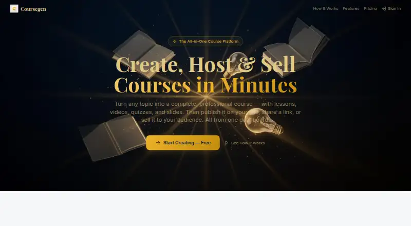 Coursegen's website
