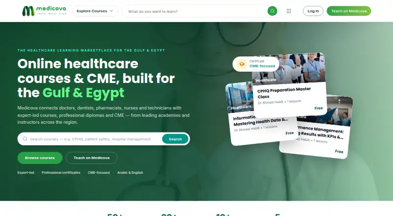 The Medicova homepage