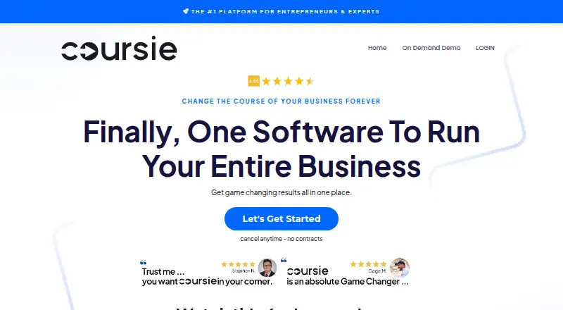 Coursie's website