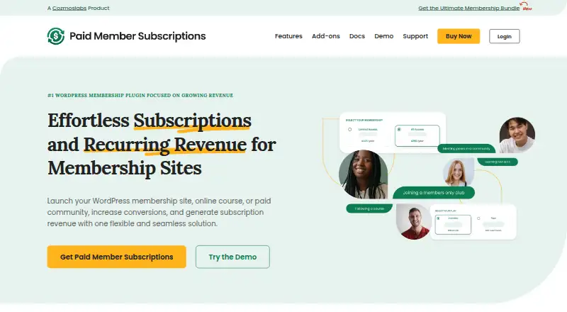 Paid Member Subscriptions's website