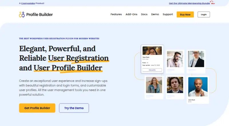 Profile Builder's website