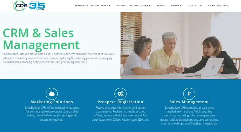 CPS SalesBuilder CRM's website