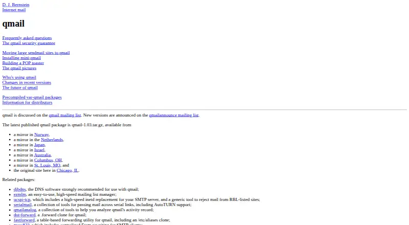 qmail's website