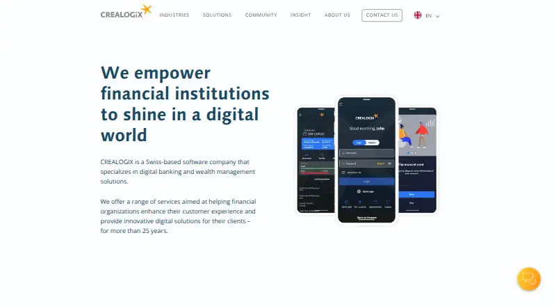 CREALOGIX Digital Hub's website