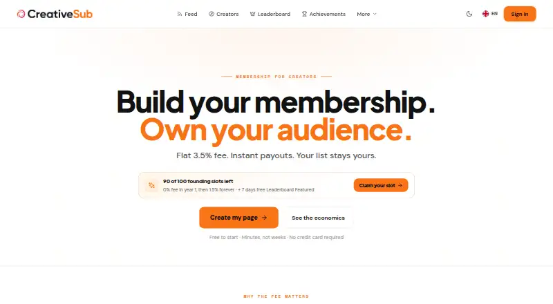 Creativesub's website