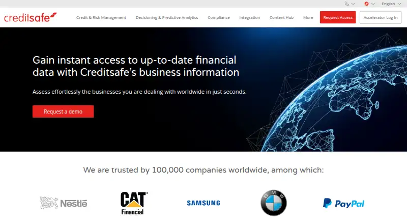 Creditsafe's website