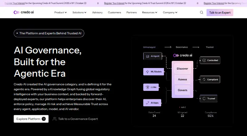 The Credo AI homepage
