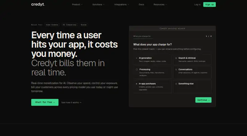Credyt's website