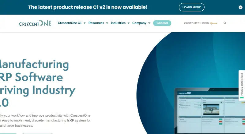 CrescentOne C1's website