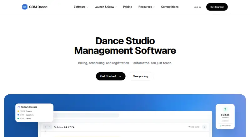 CRM Dance's website