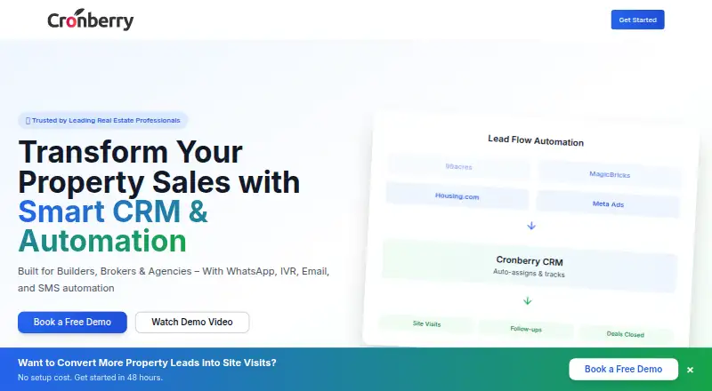 The Cronberry CRM homepage