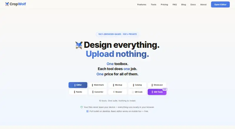 CropWolf's website
