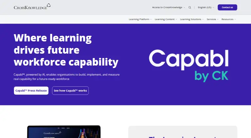 CrossKnowledge Learning Suite's website