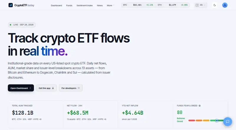 CryptoETF's website