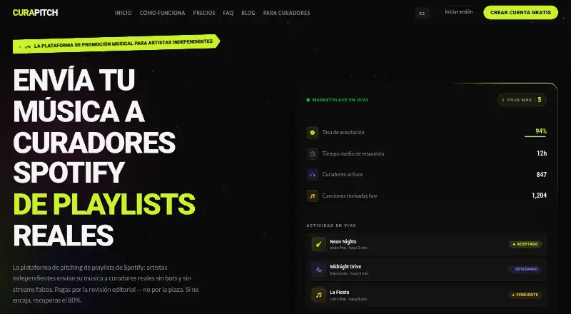 Curapitch's website