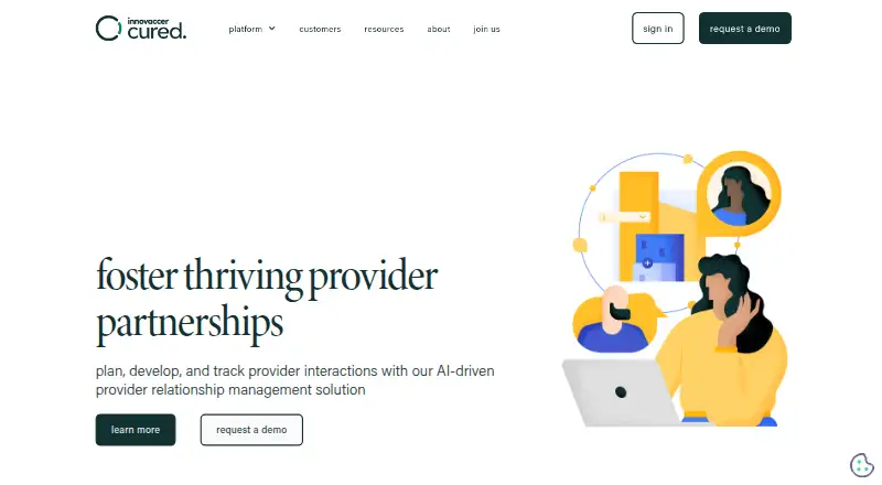 Cured Provider Relationship Management's website
