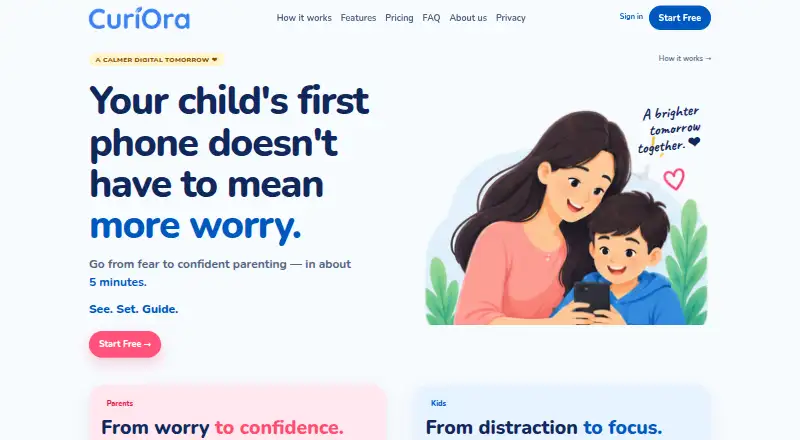 The CuriOra homepage
